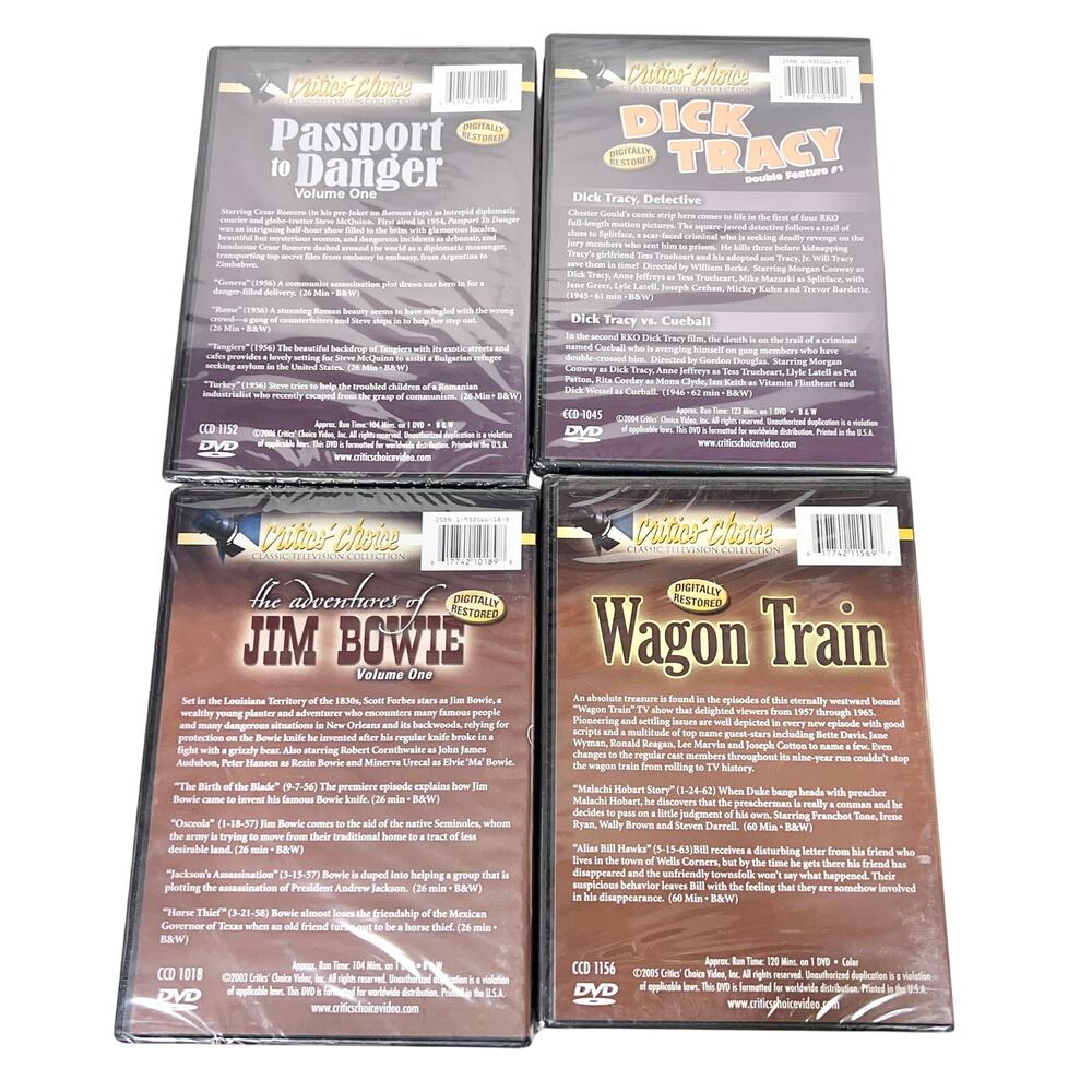 Classic TV DVD Lot 7 Critic's Choice Four Star Playhouse Passport to Danger New - Picture 5 of 7